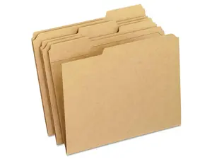 Pendaflex Two-Ply Dark Kraft File Folders 1/3 Cut Top Tab Letter Brown 100/Box RK15213