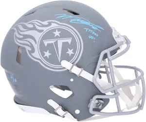 Will Levis Tennessee Titans Autographed Slate Speed Authentic Helmet with "Titan Up" Inscription - Limited Edition of 12 - Fanatics Authentic Certified