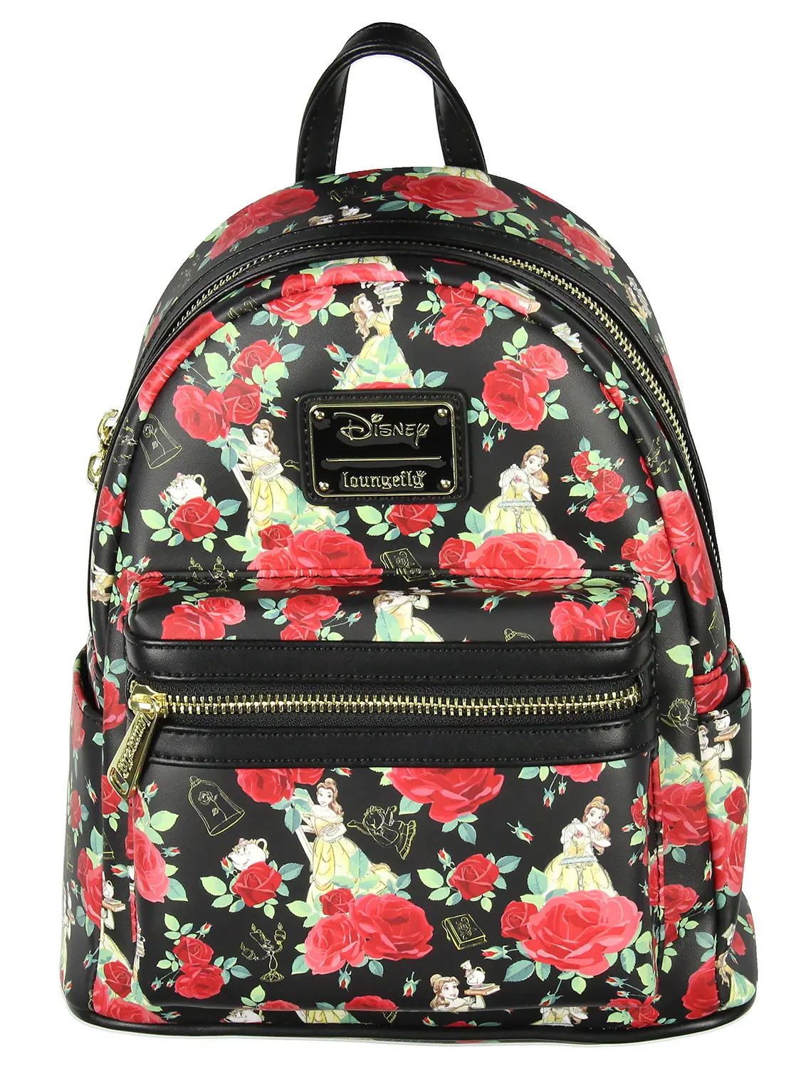 Loungefly Disney Beauty And The Beast Belle Roses Mini Backpack 10.5"