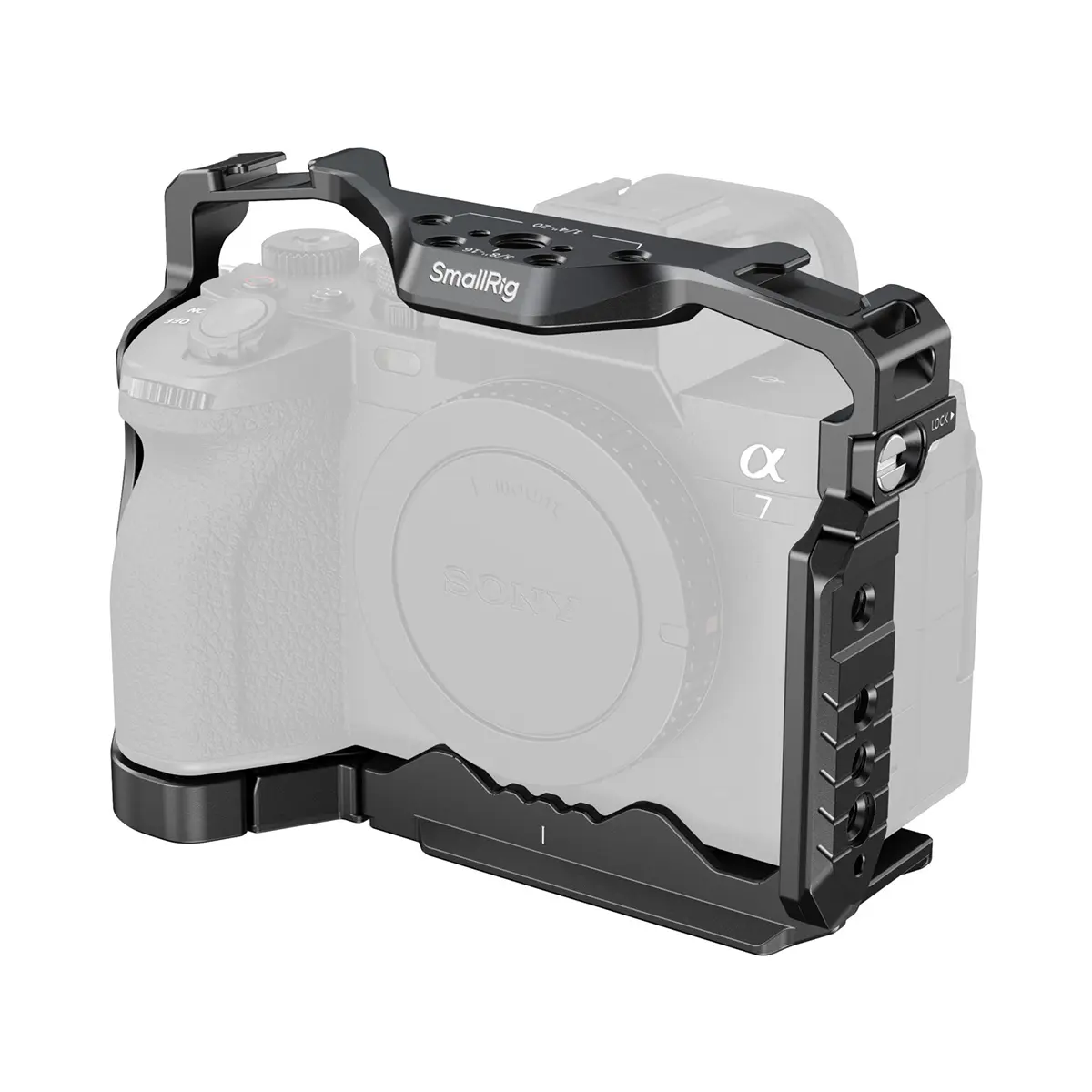 SmallRig Cage with Airtag Slot for Sony Alpha 7 V, 7R V, 7 IV, 7S III, 1, 7R IV Cameras, Black