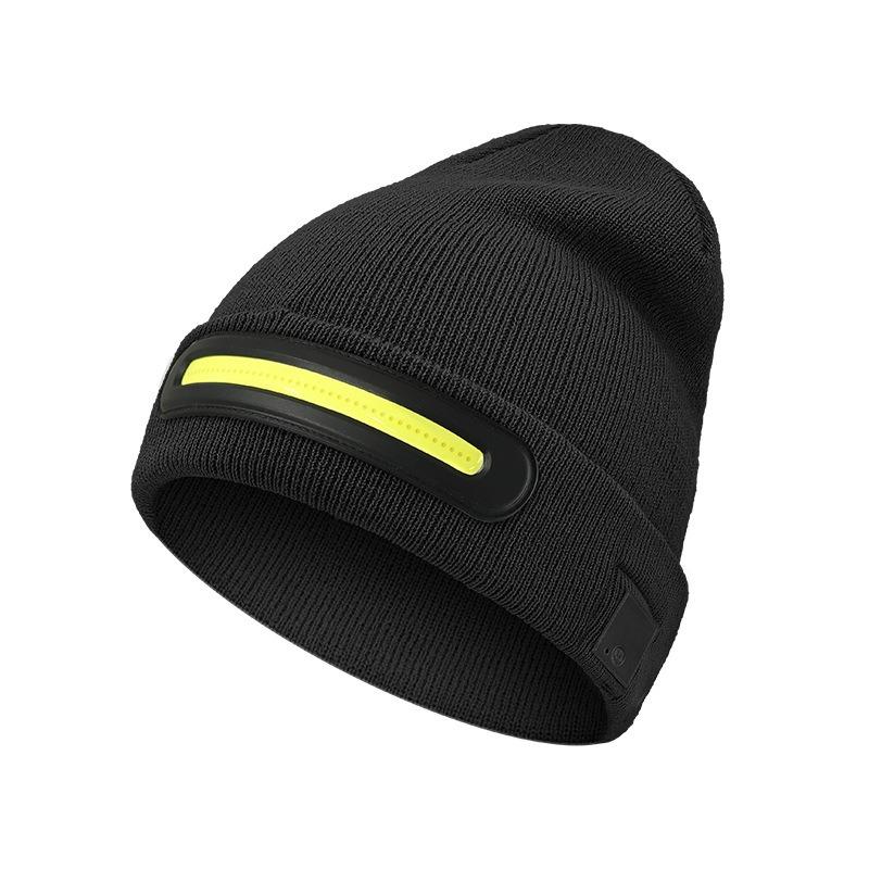 Bluetooth LED Woolen Hat – USB Rechargeable Unisex Winter Hat with Lights for Men, Women & Teens, Perfect Christmas & Birthday Gift, Stocking Stuffer – Black usb-c fast charging