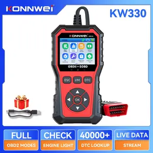 KONNWEI KW330 OBD2 Scanner, Full OBDII Code Reader, Check Engine Light Scan Tool, Car Scanner with DTC Lookup, Clear Codes, Freeze Frame, One-Click I/M, Diagnostic Scanner for DIYers, Lifetime Update