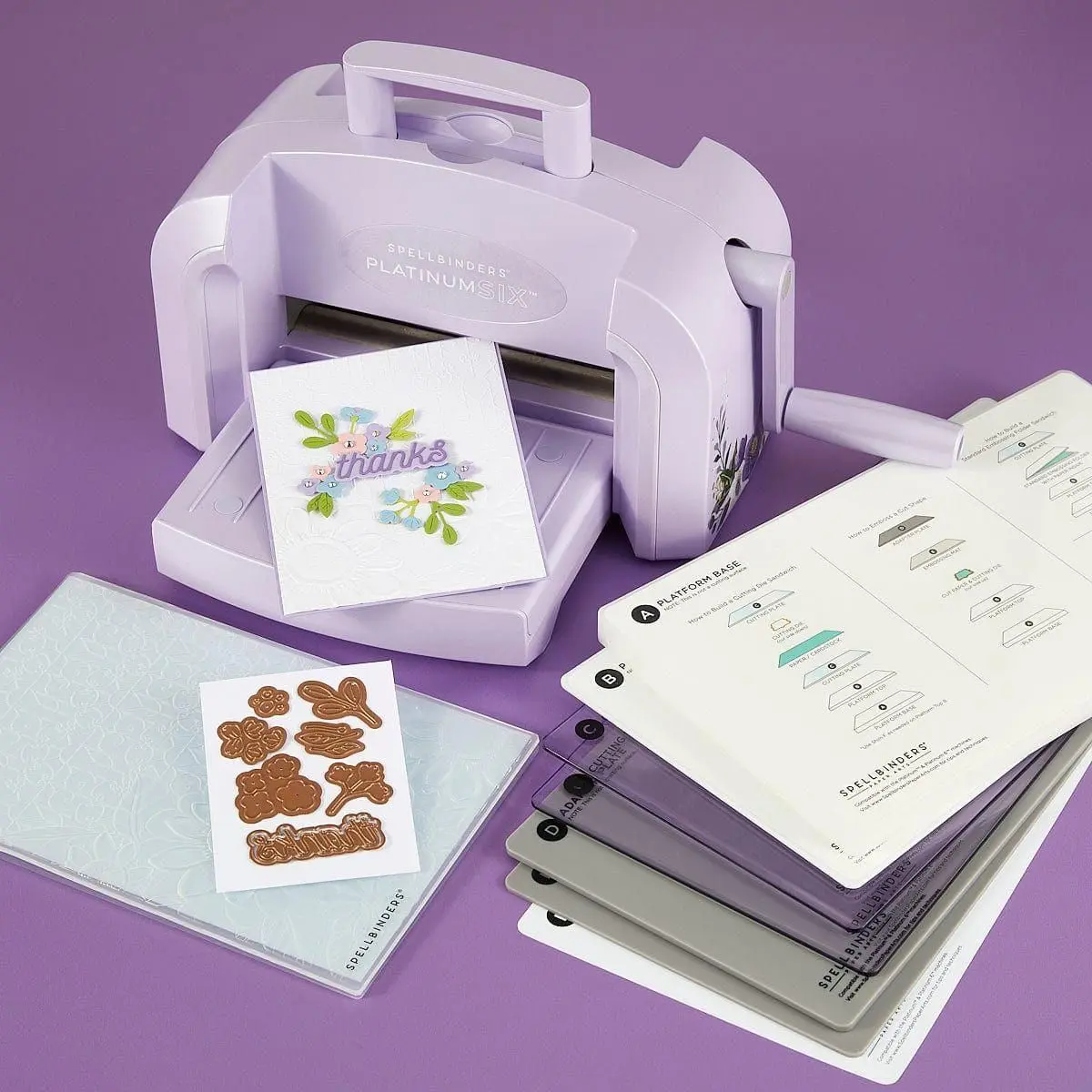 Lilac Shimmer Platinum SIX Die Cutting & Embossing Machine - 6" Platform - Limited Edition