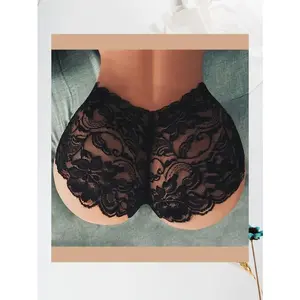 Set of 5 Sexy Lace Panties with Floral Lace Hollow Design Form-Fitting and Comfortable for Intimate Wear for Women