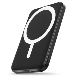 Magnetic 5000mAh Power  – 22.5W Fast Charging, 15W Wireless Charger,, Portable Battery Pack Compatible with iOS & Android Devices – Ideal for Travel & Everyday Use High-Capacity mini gadget Rechargeable Ultra-Slim Compact Dual-Port