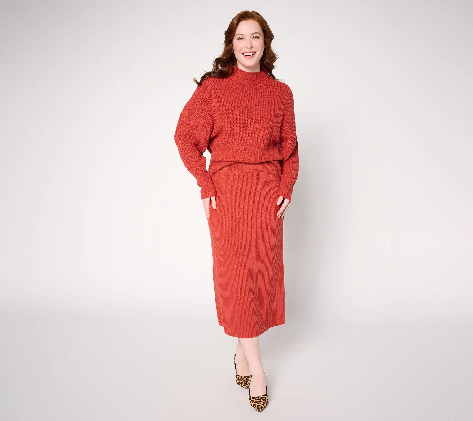 Carla Rockmore Collection Pull-On Sweater Midi Skirt Carla Rockmore Collection Pull-On Sweater Midi Skirt