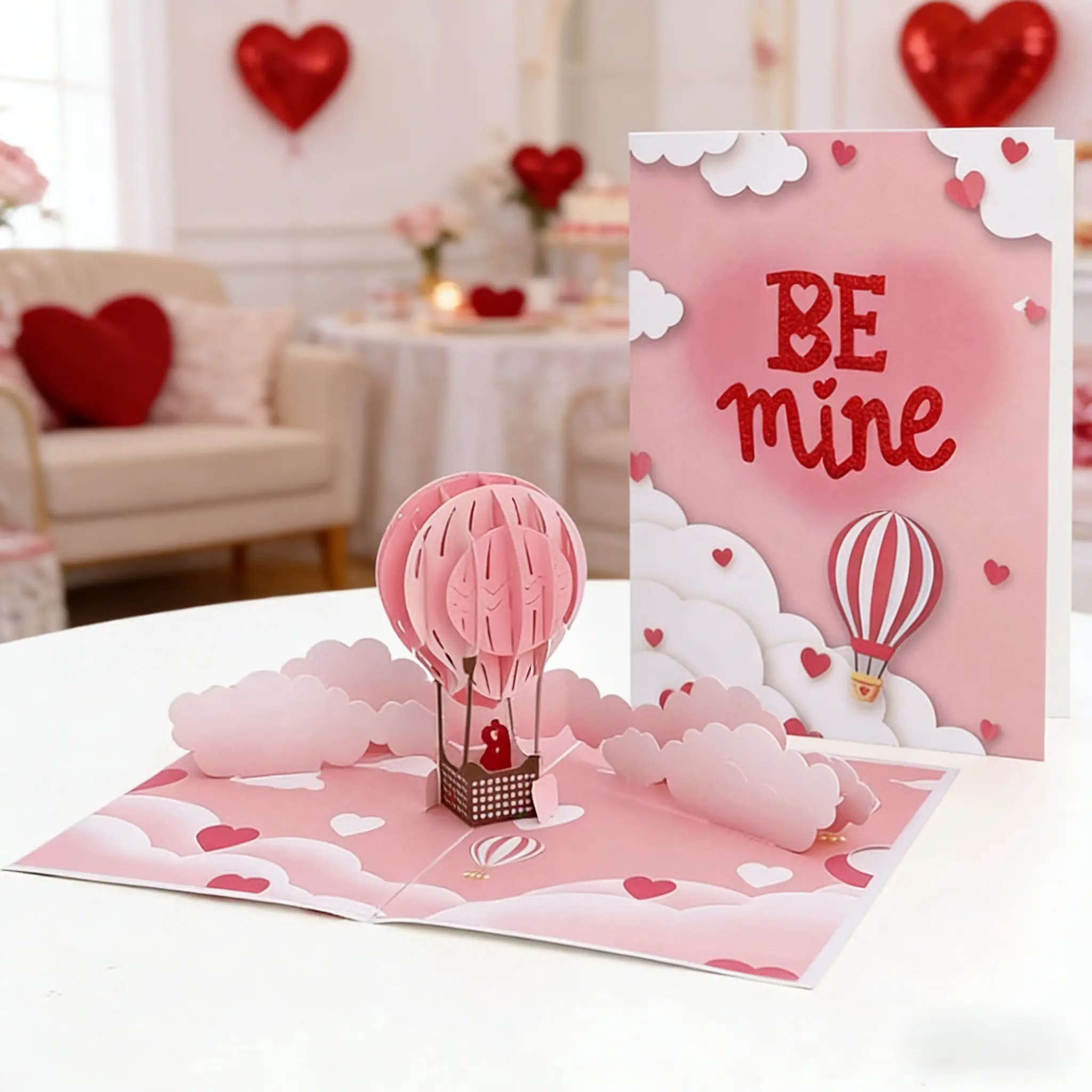 Eco-Friendly 3D Pop-Up Anniversary Card with Loving Message & 3D Artwork, Office Stationery for Romantic Gifting, Ideal Couple Gift for Wedding Anniversary, Valentine’s Day