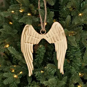 Distressed Metal Angel Wing