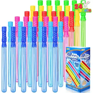 24 Pack 14.6’’ Big Bubble Wands Bulk (2 Dozen) for Summer Toy, Outdoor/Indoor Activity Use, Easter, Bubbles Party Favors Supplies for Kids