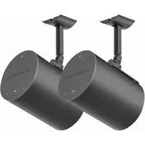 Wall Bracket for Sonos Era 100 Wall Mount & Sonos Era 100 Ceiling Mount – Tilt & Swivel Adjustable Bracket, Wall or Ceiling Mount Install, Space-Saving Design, Metal Heavy Duty, Black (2 Pack)