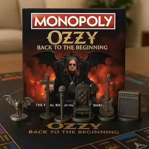 Monopoly Ozzy Osbourne Back to the Beginning Collectible Board Game, Scream-Themed for Spooky Game Night, Halloween Horror Edition