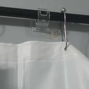 8Count Self Adhesive Curtain Rod Holder,No Drill Curtain Rod Brackets,Adjustable Hook for Damage-free Hanging,Home Organizer for Bathroom,Kitchen,Hotel Use,Household ltems,Home Decor,MirrorZone