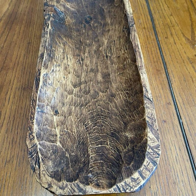 Handmade Santa Fe Wood Dough Bowl - Natural Wood Tableware with Unique Design and Decorative Elements - Wooden