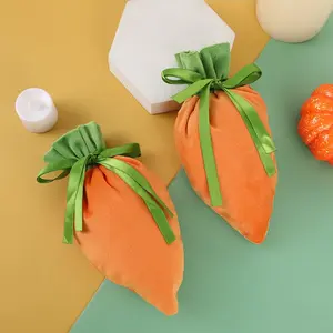 Easter Egg Bunny Carrot Bags Party Candy Bags Gift Pouch Gift Packaging, Perfect Easter Decoration, Ideal for Friends and Family