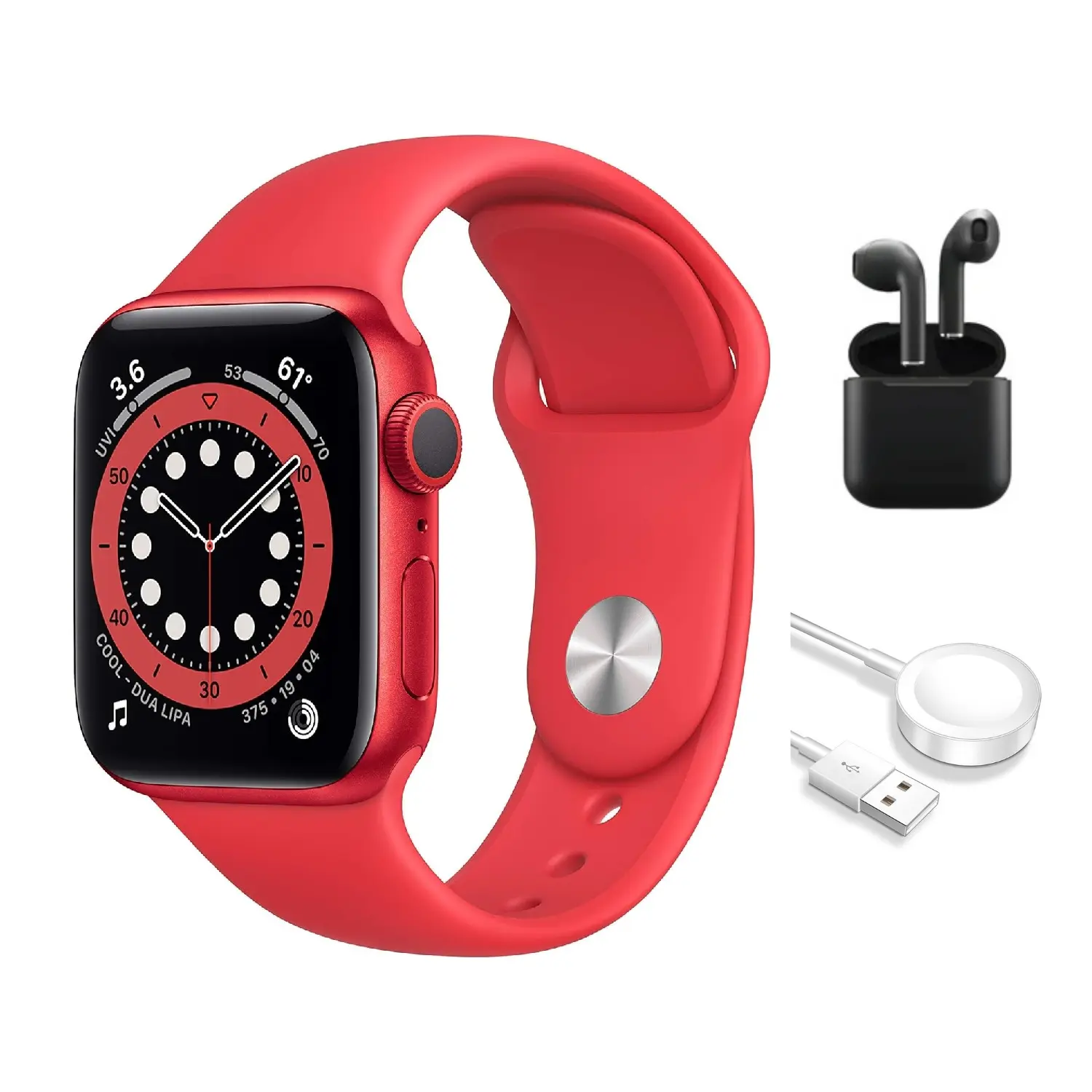 Refurbished Apple Watch Series 6 Aluminum (GPS + Cellular) Excellent Condition with Wireless Earbuds & 1 Year Warranty Device