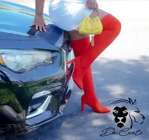 Red Sweater Boots
