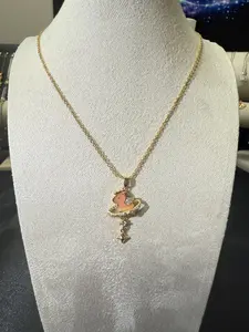 Gold Plated Planet Pendant Necklace