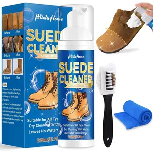 Suede Shoe Cleaner, Suede Cleaner with 4-Side Suede Brush, Shoe Cleaner Kit for All Colors Boots, Trainer, Leather
