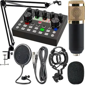 Professional Audio Live Sound Card Mixer with Bluetooth Voice Effects for Live Streaming Podcasting Gaming