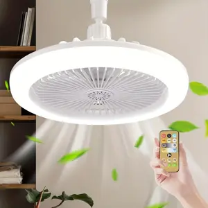Ceiling Fan Light, 2 in 1 LED Ceiling Fan Light with Remote Control, 3-Speed Winds Adjustable Dimmable Fan Light, Easy To Install, Ceiling Fanlights, Home Appliances