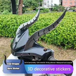New Car Roof Decoration Sticker, Cool Plastic Dragon Horn Decal, Scratch-Resistant Wear-Proof, Universal Fit, Personalized Modification Tool, Vehicle Exterior Decoration, Car Truck Decal