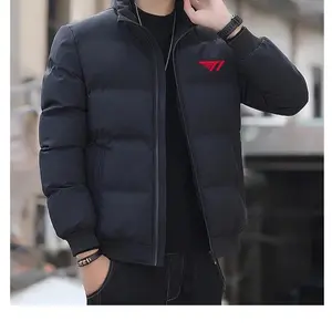 Men's Thick Warm Sweet Parka Coat for Autumn/Winter with Zipper Closure Jacket Clothing