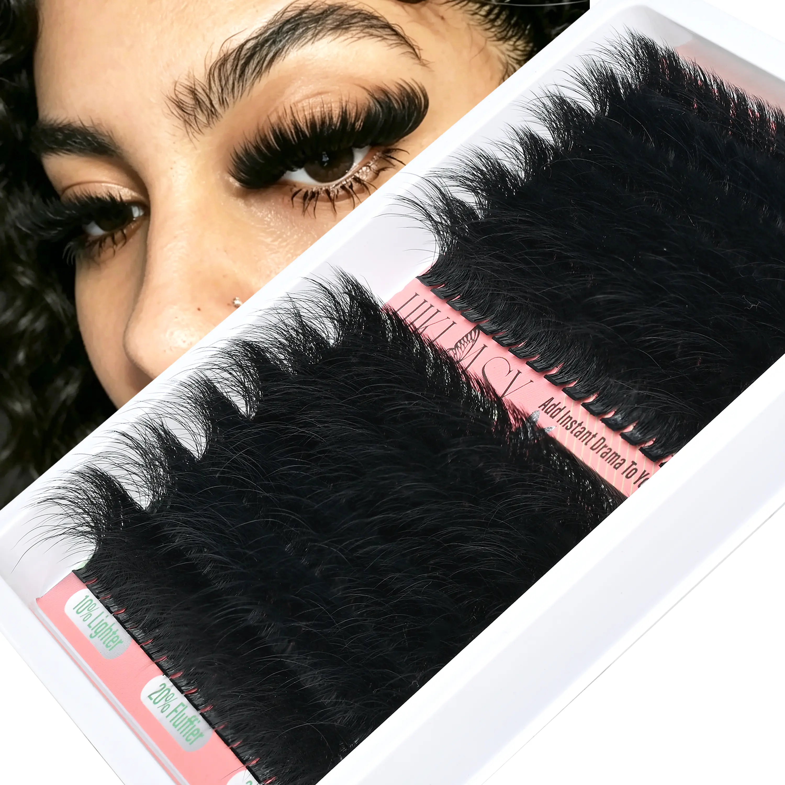 Volume Lash Clusters 300D Thick Lash Extensions 16-25mm Long Lashes Cluster Easy To Apply D Curve Bold Fluff False Eyelashes For Dramatic Makeup Soft Wispy Eyelash Reusable By Hiklasy