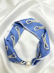New Pearl Necklace Magnetic Clasp Small Scarf, Neck Protector, Lockbone Tie, Thin Scarf, Fashionable and Versatile, Stylish Accessory