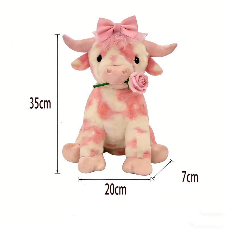 13- inch Highland Cow Stuffed Animal: Ultra - cute Fluffy Plush Gift! Realistic Figure & Weighted Design for Anniversary Birthday Gift Home Decor