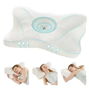 Cervical Pillow for Neck and Shoulder,Contour Memory Foam Pillow,Ergonomic Neck Support Pillow for Side Back Stomach Sleepers with Pillowcase