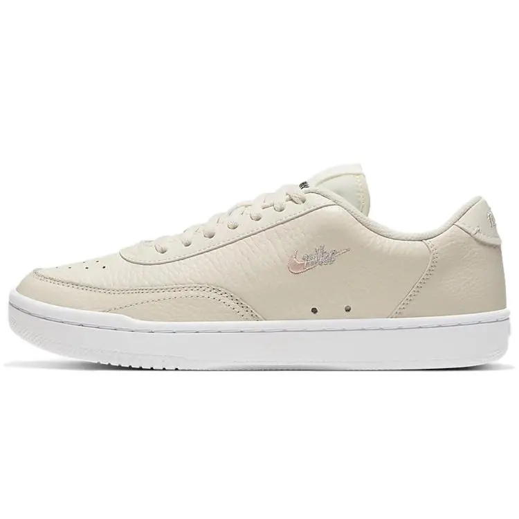 Nike Vintage Court Premium Pale Ivory Durable Non-slip Low Top Skate Shoes Off White Women's CW1067-101