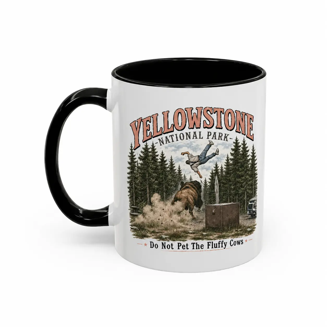 [MADE IN US] Do Not Pet The Fluffy Cows Mug, Meme Mug, Family Trip Outfit, Matching Camp Mug, Vacation Gifts, Bye Son Mug