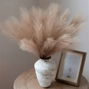 20pcs Pampas Artificial Reed Decorations, Simple Simulated Window Display Wedding Party Setup Coffee Shop Floral Arrangement Home Decoration, Artificial Pampas Grass