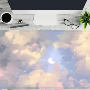Fantasy Sky Pattern Mouse Pad, 1 Count Non-slip Rubber Gaming Desk Mat, Durable Oblong Keyboard Pad for Boys, Girls, and Friend