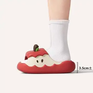 Chedoir Mandarin Duck Apple Slippers for Women, Summer Personalized Cartoon Cute and Comfortable Home Furnishings, Couple's EVA