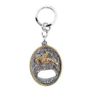 Bronc Rider Bottle Opener Keychain