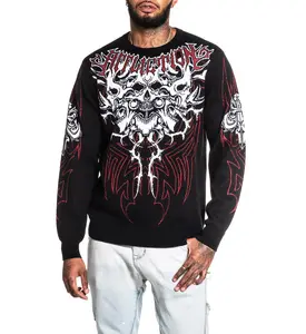 Affliction Men's Long Sleeve Shirt Corrosive Kingdom Knit