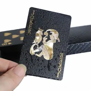 Black Gold themed playing card set, standard durable playing card set, original Spanish playing card game, waterproof playing cards, skill development and math learning