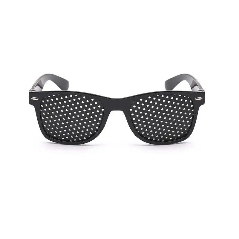 Pinhole Glasses Anti-Myopia Astigmatism Glasses,Men's Women's Vision lmprovement,Strabismus Correction, Fatigue Glasses, High Quality Eyewear Square Frame Eyeglasses Black