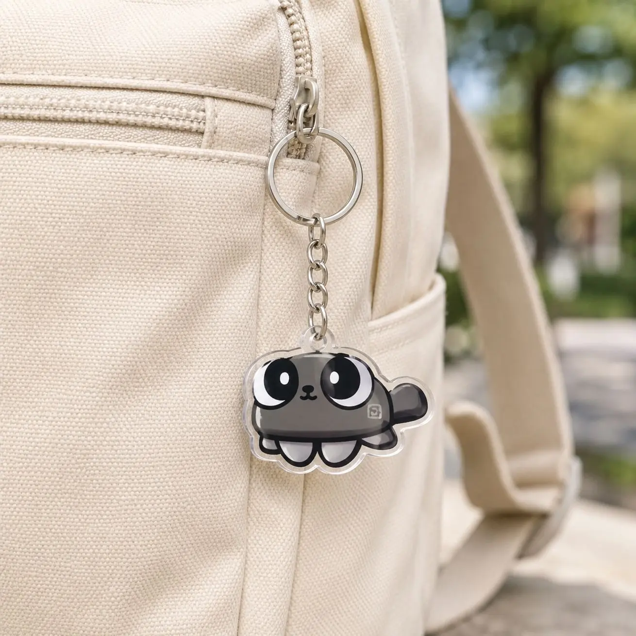 Acrylic Seal Bagcharm 3 Inch Cute Pet Animal Design Keychain & Backpack Pendant Accessory