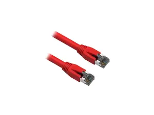 Nippon Labs Cat8 RJ45 1FT Ethernet Patch Internet Network LAN Cable, Indoor/Outdoor, 24AWG, Shielded Latest 40Gbps 2000Mhz, Weatherproof S/FTP for Router, PS4, PS5, Xbox, PoE, Switch, Modem (Red)