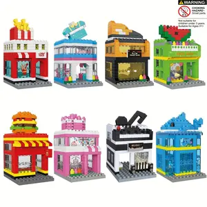 Mini City Street Scene Building Blocks, Micro Diamond Particles DIY 3D Puzzle Toy, Home Decor Gift for Birthday Christmas Halloween