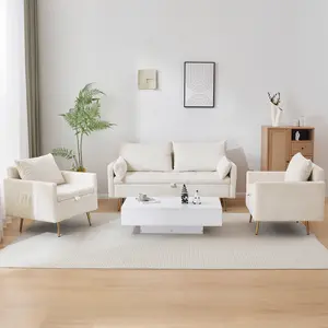 Furnimart Corduroy Loveseat with Storage for Small Spaces, Two Seater Couch for Bedroom, Apartment, Tiny Homes and Lofts