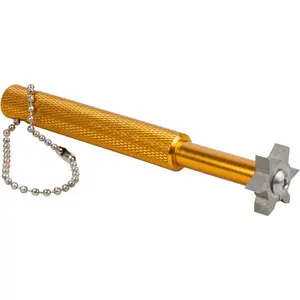 Golf  Sharpener,Golf Club  Sharpener, Sharpener,Club Sharpener, Sharpening Tool - Generate Optimal Backspin - Suitable for U & V-Grooves (6 Heads) (Golden)