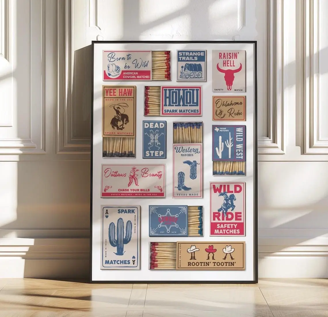 Cowboy Rodeo Matchbox Poster