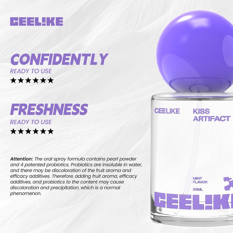 【CEELIKE 】Probiotic Oral Spray | 20ml Breath Freshener for Long-Lasting Freshness & Oral Care | Portable & Sugar-Free 【CEELIKE 】Probiotic Oral Spray | 20ml Breath Freshener for Long-Lasting Freshness & Oral Care | Portable & Sugar-Free