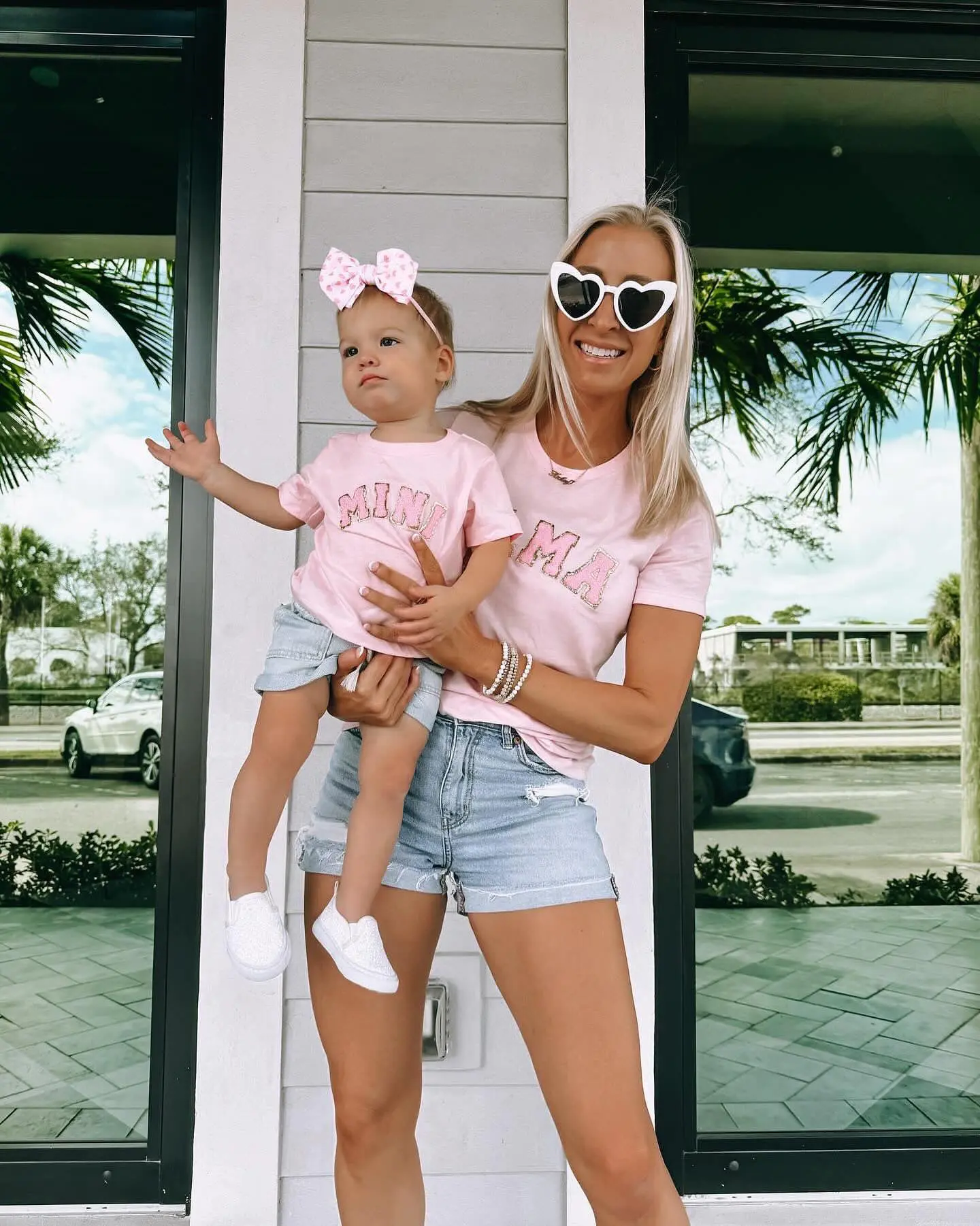 Mama and mini Matching Shirts with real chenille letters Mama and mini Matching Shirts with real chenille letters