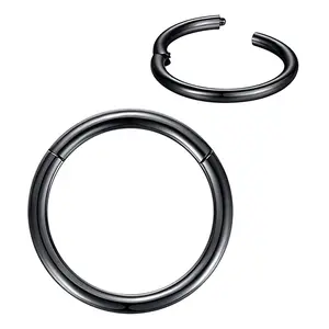 Nose rings for men and women, stainless steel hypoallergenic nose rings, hinged earrings, unisex earrings