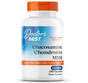 Doctor's Best Glucosamine Chondroitin Msm with OptiMSM Capsules, Supports Healthy Joint Structure, Function & Comfort, Non-GMO, Gluten Free, Soy Free, 240 Count (Pack of 1)