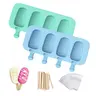 Popsicles Molds, 2 Pack Homemade Cake Pop Molds, Reusable Silicone Ice Pop Cream/ Cakesicle Maker Molds